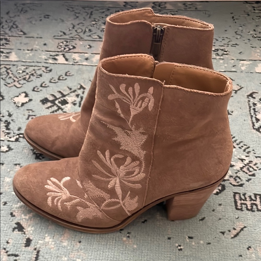 Embroidered Floral Lucky Brand Boots